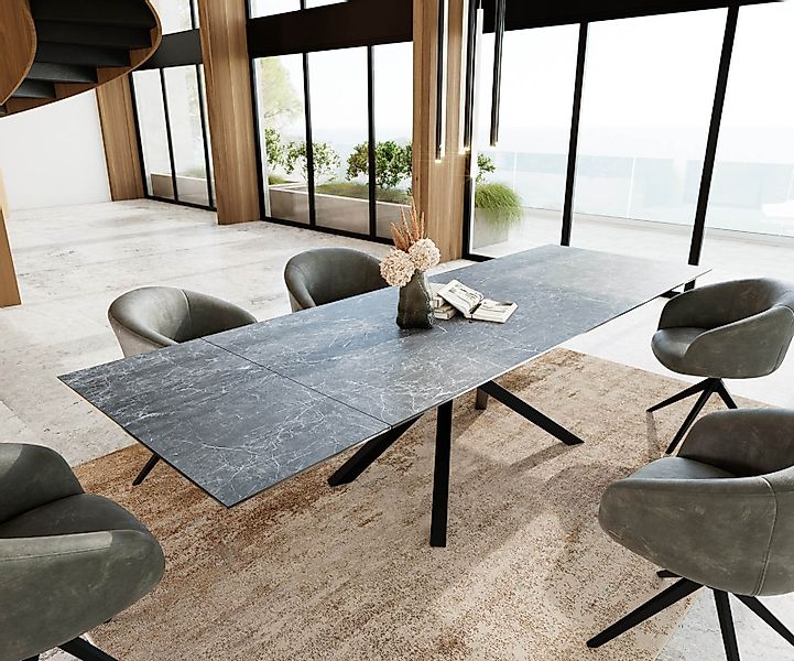 DELIFE Esstisch Edge, Keramik Laminam®Nero Greco günstig online kaufen