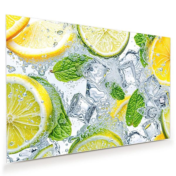 Primedeco Glasbild Wandbild Zitrusfrische mit Aufhängung, günstig online kaufen