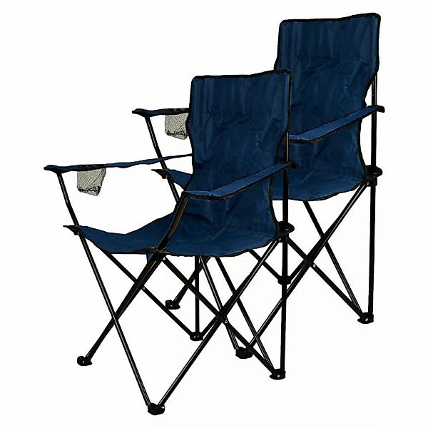 VCM Campingstuhl-Set navy Polyester-Mischgewebe B/H/T: ca. 85x85x50 cm günstig online kaufen