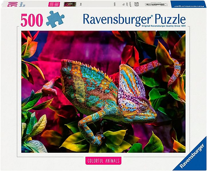 Ravensburger Puzzle Colorful Animals, Chameleon, 500 günstig online kaufen