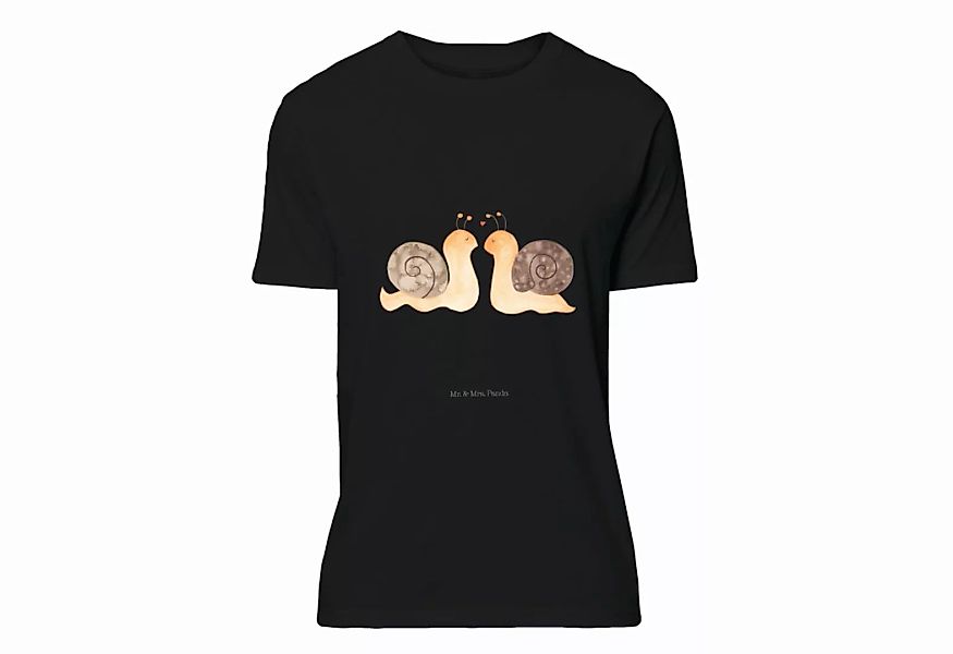 Mr. & Mrs. Panda T-Shirt Schnecken Liebe - Schwarz - Geschenk, Tshirt, Part günstig online kaufen