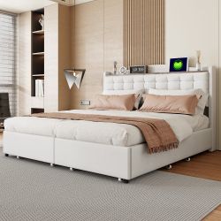 HAUSS SPOLE Polsterbett 160x200cm mit USB-Ladeanschluss, günstig online kaufen