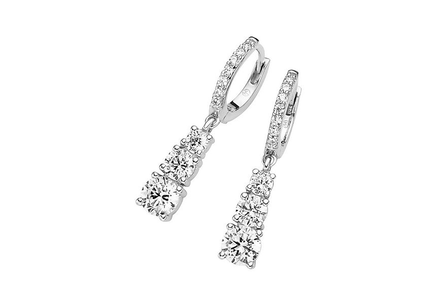 GIORGIO MARTELLO MILANO Paar Creolen mit Zirkonia und Behang, Silber 925 günstig online kaufen