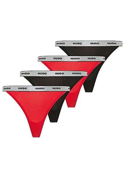HUGO Underwear Stringtanga, 3 Stk. elastischer Bund mit Logo günstig online kaufen