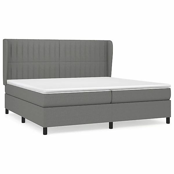 vidaXL Boxspringbett mit Matratze Dunkelgrau 200x200 cm Stoff1389875 günstig online kaufen