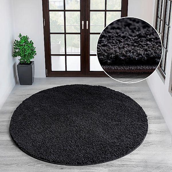 my home Teppich "Viva rund" rund 45 mm Höhe Uni-Farben, einfarbig, besonder günstig online kaufen