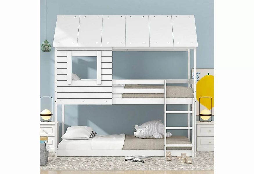 WISHDOR Kinderbett Jugendbett Hausbett (90 X 200 cm, Eichenfarbe ohne Matra günstig online kaufen