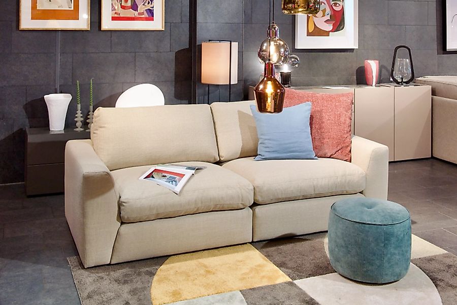 2,5-Sitzer Sofa Kilian in beigem Stoffbezug günstig online kaufen