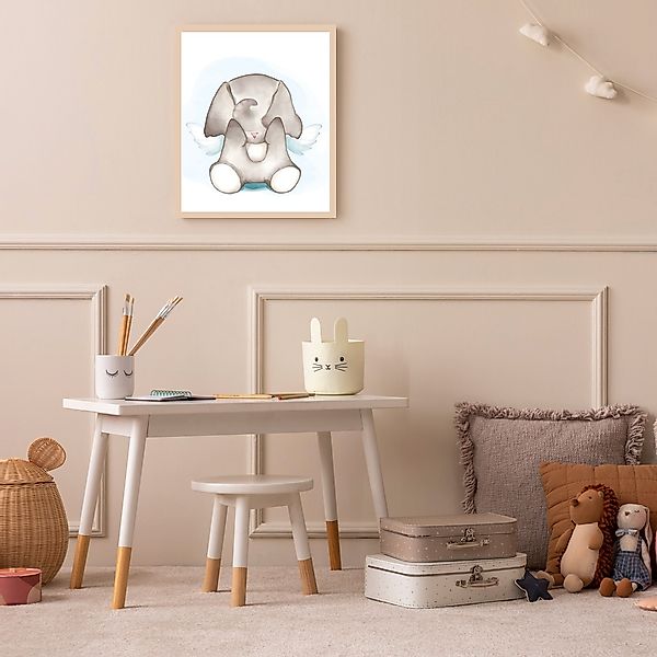 Lüttenhütt Bild mit Rahmen "oder Poster, Elefant mit Flügeln", Fantasy-Elef günstig online kaufen