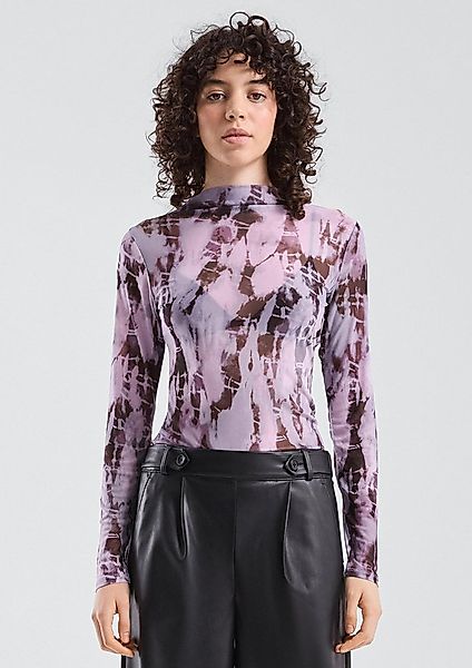 QS Langarmshirt T-Shirt Mesh-Shirt günstig online kaufen