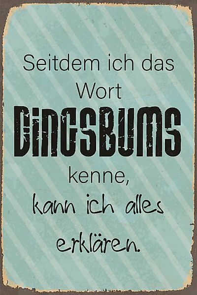 queence Metallbild »Dingsbums« Schriftzug   Sprüche   Sprüche & Texte 1 Stk günstig online kaufen