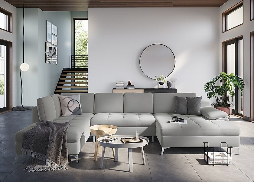 sit&more Wohnlandschaft "Latigo U-Form" mit Mega-Recamiere, wahlweise mit B günstig online kaufen