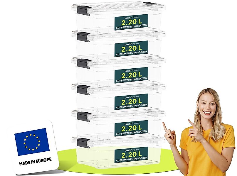 uandu home Aufbewahrungsbox mit Deckel groß Set BPA Frei Kunststoff, Aufbew günstig online kaufen