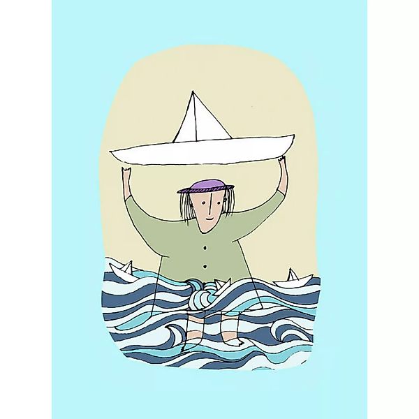 Komar Wandbild Paper Ship günstig online kaufen