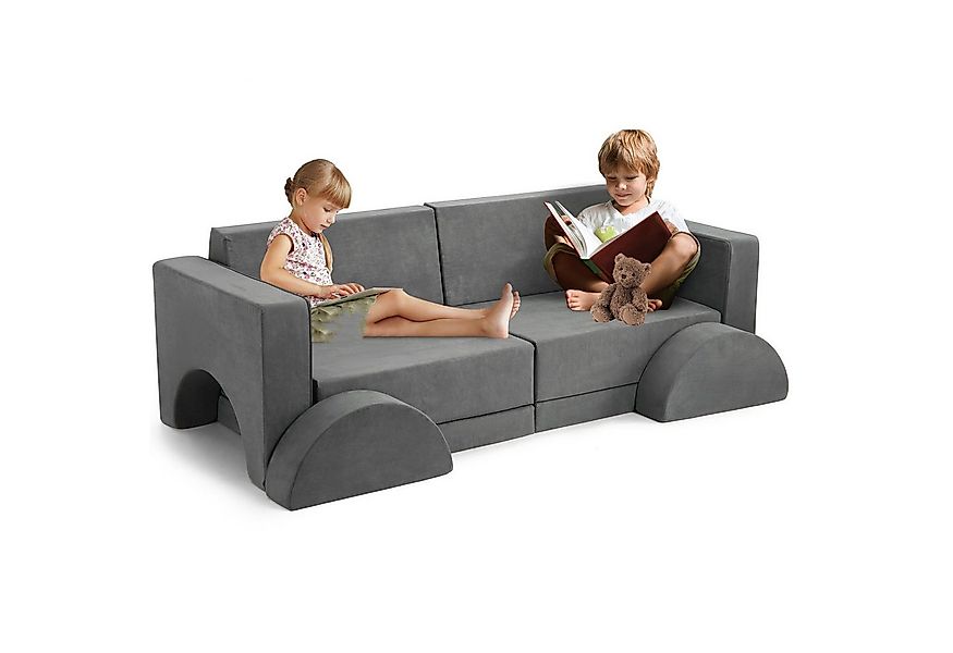 GarveeMore Kindersofa Modulares Spielsofa 8-teilig 153x65x53cm günstig online kaufen
