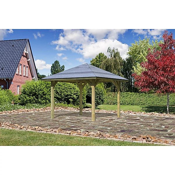 Karibu Holz-Pavillon Varberg 1 imprägniert 265 cm x 265 cm günstig online kaufen