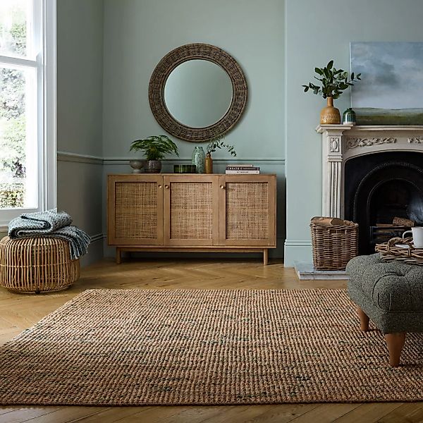 FLAIR RUGS Teppich "Jute Boucle" rechteckig 7 mm Höhe aus 100% Jute, mit Fr günstig online kaufen