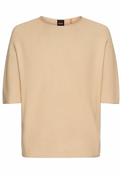 BOSS ORANGE Strickpullover "Flambers Premium Damenmode", mit BOSS Logo-Char günstig online kaufen