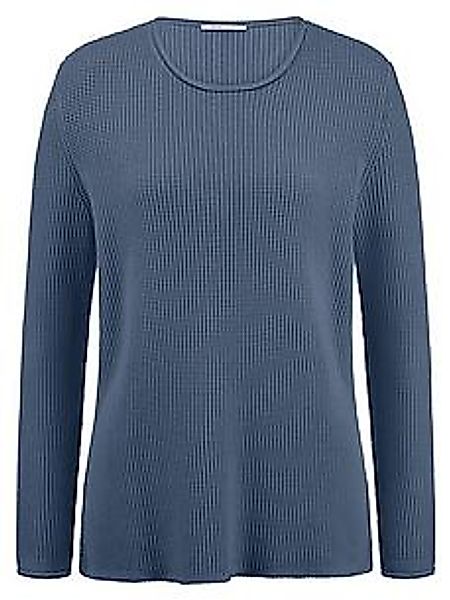 Rundhals-Pullover Peter Hahn blau günstig online kaufen