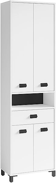 byLIVING Hochschrank "Wellness", Badezimmer Hochschrank mit 4 Türen und Sch günstig online kaufen