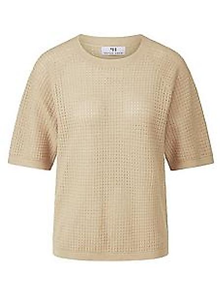 Rundhals-Pullover Peter Hahn beige günstig online kaufen
