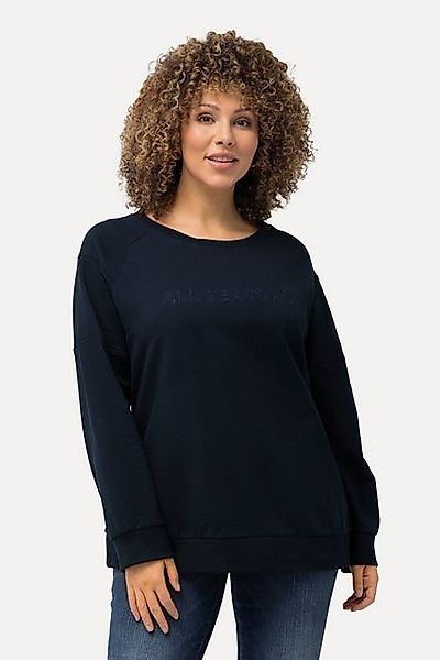 Ulla Popken Sweatshirt Sweatshirt Stickerei Classic Rundhals Langarm günstig online kaufen