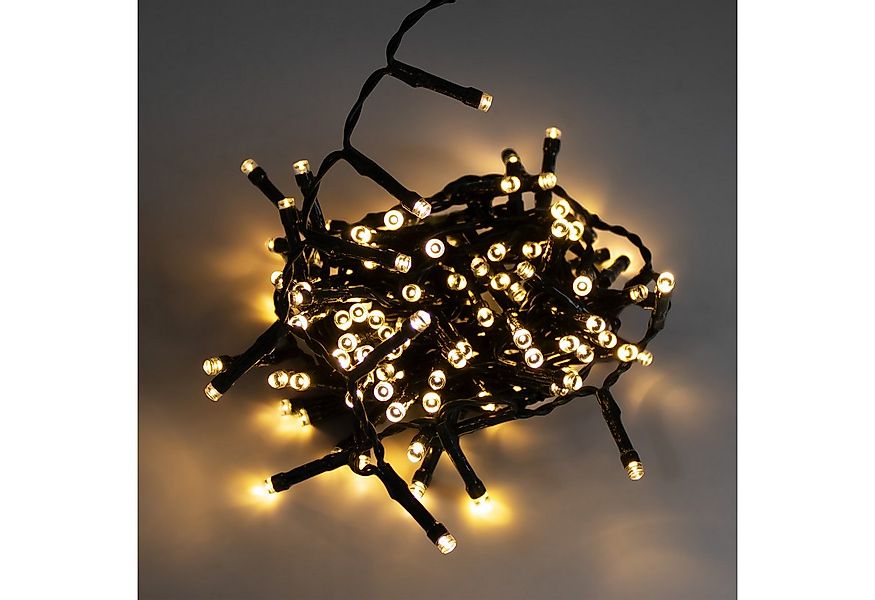Spetebo LED-Lichterkette Außen Deko Beleuchtung warm weiß mit Timer - 160 L günstig online kaufen
