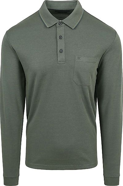 Casa Moda Long Sleeve Poloshirt Grün - Größe M günstig online kaufen