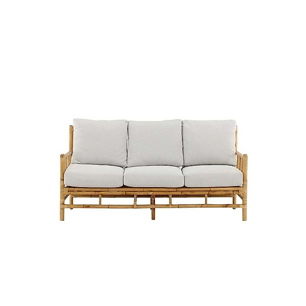 ebuy24 Cane Gartensofa mit Gartenkissen 3 Person Natur günstig online kaufen