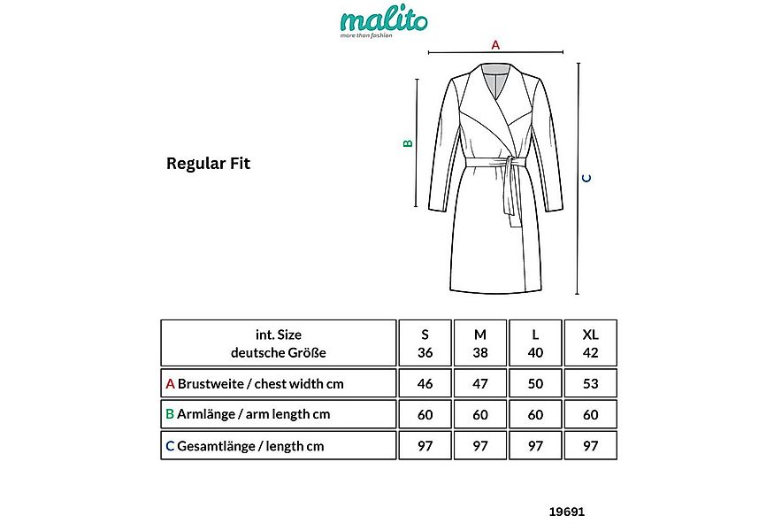 malito more than fashion Trenchcoat malito Damen Kurzmantel, edle Jacke mit günstig online kaufen