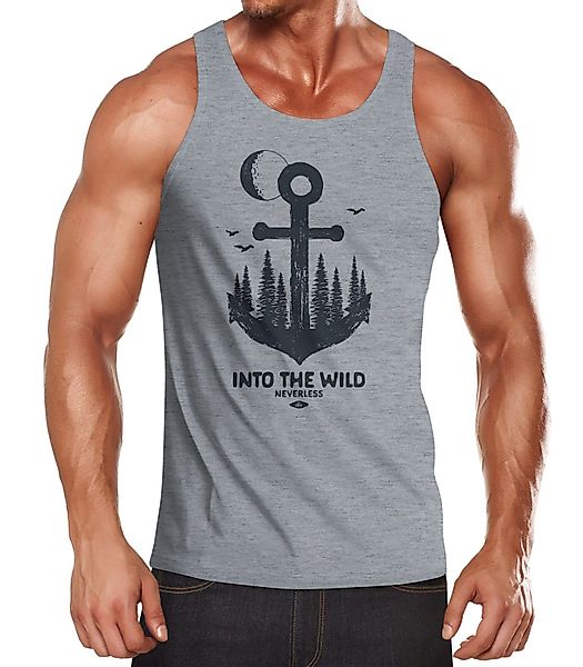 Neverless Tanktop Herren Tank-Top Anker Wald günstig online kaufen