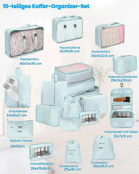 LEAZZLE Kofferorganizer Koffer Organizer Set 10 günstig online kaufen
