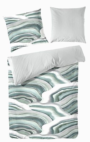 135x200 cm Mako-Satin-Bettwäsche PRIMERA Grün Smaragd 243223-058 günstig online kaufen