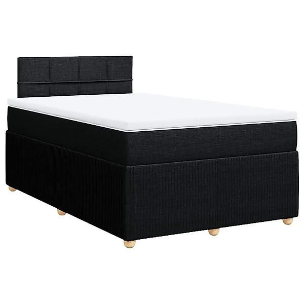 vidaXL Boxspringbett mit Matratze Schwarz 120x190 cm Stoff 3289697 günstig online kaufen