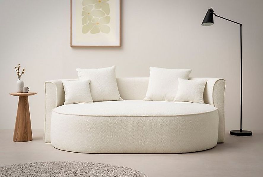 LeGer Home by Lena Gercke 2,5-Sitzer ISALIE, rundes Loungesofa, mit Kissen, günstig online kaufen