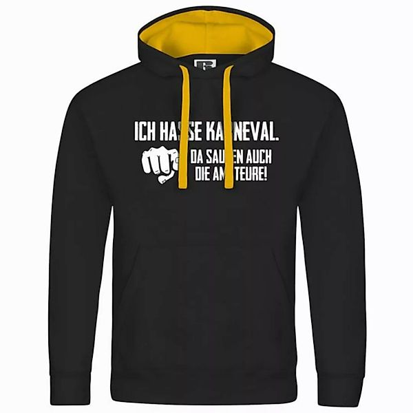 deinshirt Kapuzenpullover Herren Kapuzenpullover Ich hasse Karneval da sauf günstig online kaufen