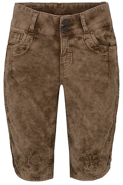 Hangowear Trachtenjeans Cordhose Damen - HENDRINA BERMUDA - schlamm günstig online kaufen