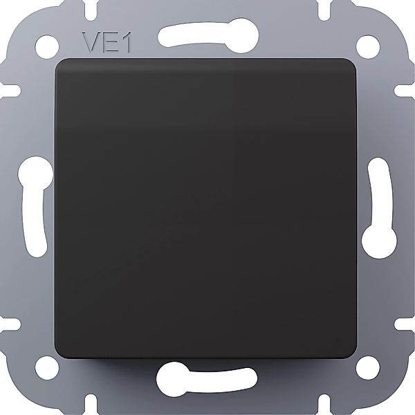Elektromaterial Steckdose Vilma mit Klappdeckel Schwarz Matt günstig online kaufen