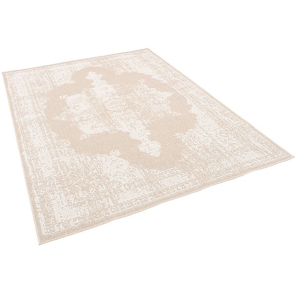 Pergamon In & Outdoor Teppich Flachgewebe Marbella Orient Vintage Beige 120 günstig online kaufen
