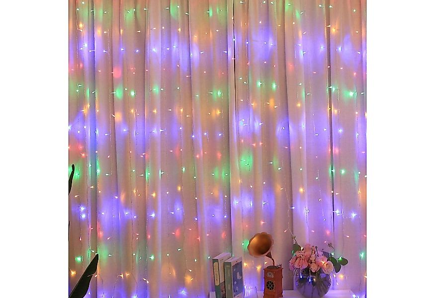Rosnek LED-Lichtervorhang LED Lichternetz Lichtervorhang Lichterkette,USB,f günstig online kaufen