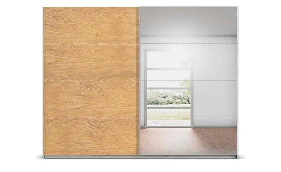 Schwebetürenschrank mit Spiegel Malva Extra ¦ grau ¦ Maße (cm): B: 271 H: 2 günstig online kaufen