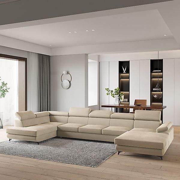 Masseno Ecksofa MONTIVA mit Schlaffunktion U-Form, günstig online kaufen