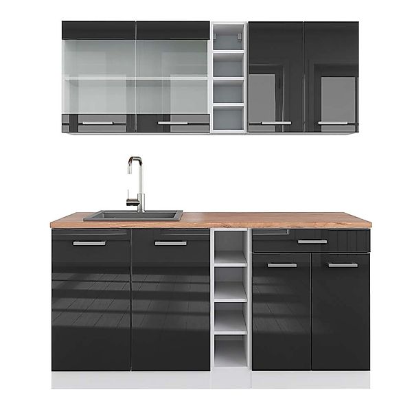 Vicco Küchenzeile R-Line, Sonoma/Weiß, 160 cm, günstig online kaufen