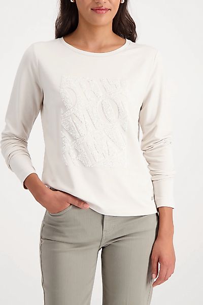 Monari Langarmshirt "Shirt Pailletten Stick" Regular fit mit Rundhalsaussch günstig online kaufen
