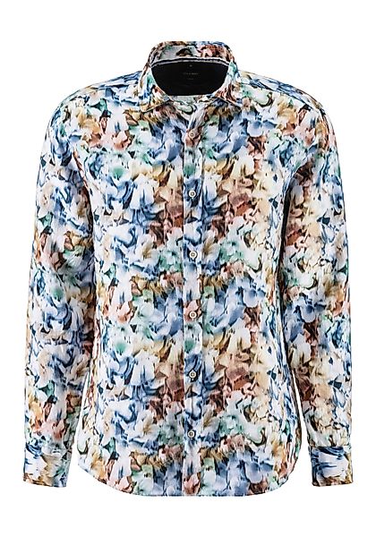 OLYMP Leinenhemd Casual mit modischem Alloverprint günstig online kaufen