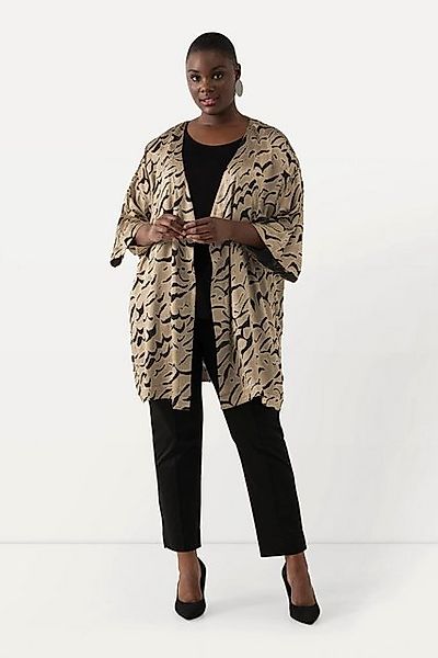 Ulla Popken Sommerjacke Easy-Going-Jacke A-Linie V-Ausschnitt günstig online kaufen