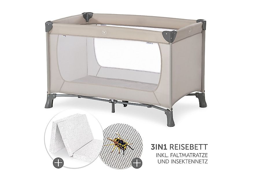 Hauck Baby-Reisebett Dream'n Play - Beige 120x60, Kinderreisebett mit Matra günstig online kaufen