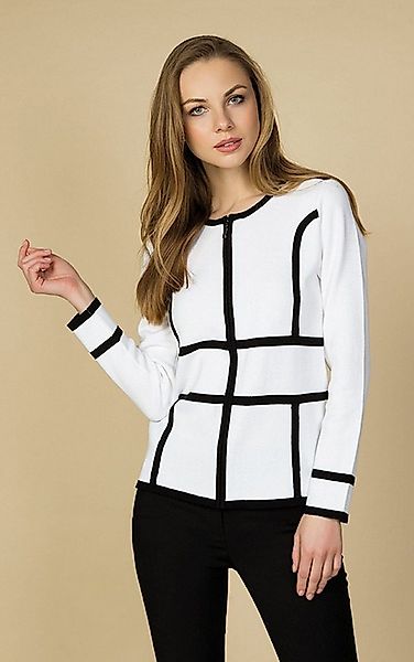 Passioni Cardigan mit grafischen Kontraststreifen Colourblock günstig online kaufen