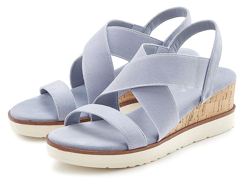 LASCANA Sommerschuh, offener Schuh, Sandale Sandalette mit elastischen Riem günstig online kaufen