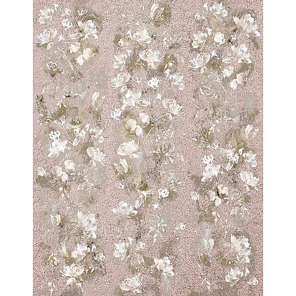 Marburg Vliestapete Blumen Crushed-Optik Modern 270 cm x 210 cm Beige günstig online kaufen